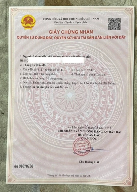 ✅ Chính chủ gửi bán lô đất thôn Kim Lĩnh - Chiến Thắng.