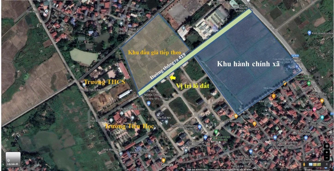 Bán lô góc hướng Tây Nam – Tây Bắc tại khu Lỗ Đòng, xã Đại Đồng, huyện Thạch Thất, Hà Nội – vị trí đẹp, tiềm năng sinh lời cao.