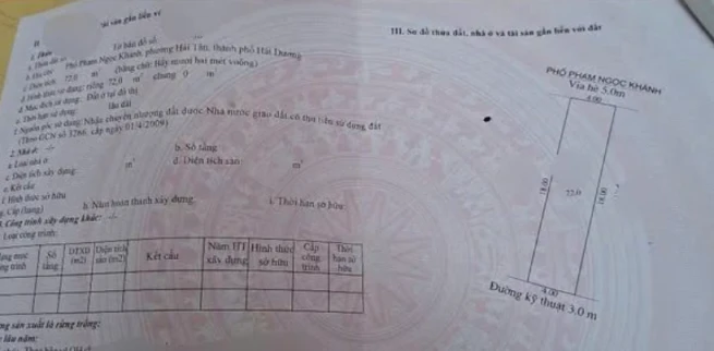 CHÍNH CHỦ BÁN ĐẤT MẶT PHỐ PHẠM NGỌC KHÁNH - KHU ĐÔNG NAM CƯỜNG .
