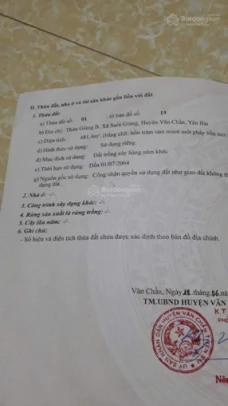 Bán đất tại thôn Giảng B, Suối Giàng, Văn Chấn