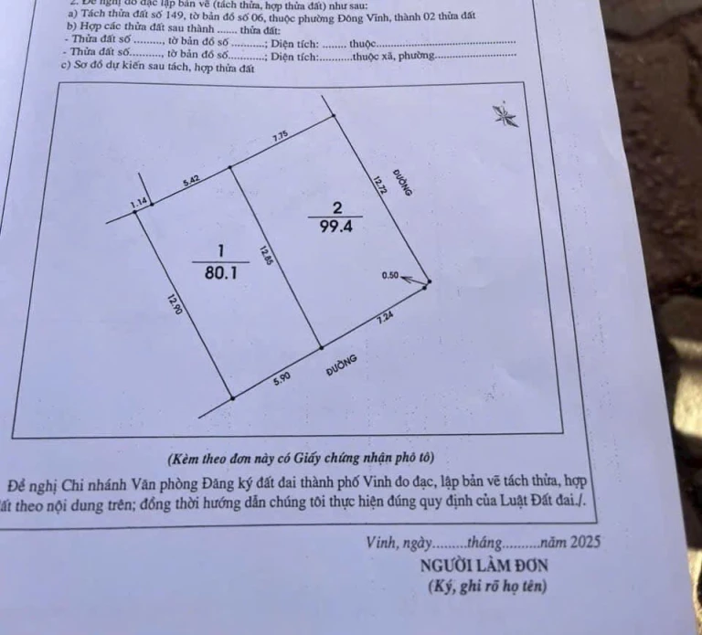 BÁN LÔ ĐẤT VÍP ĐÔNG VĨNH GIÁ 2.6x TỶ