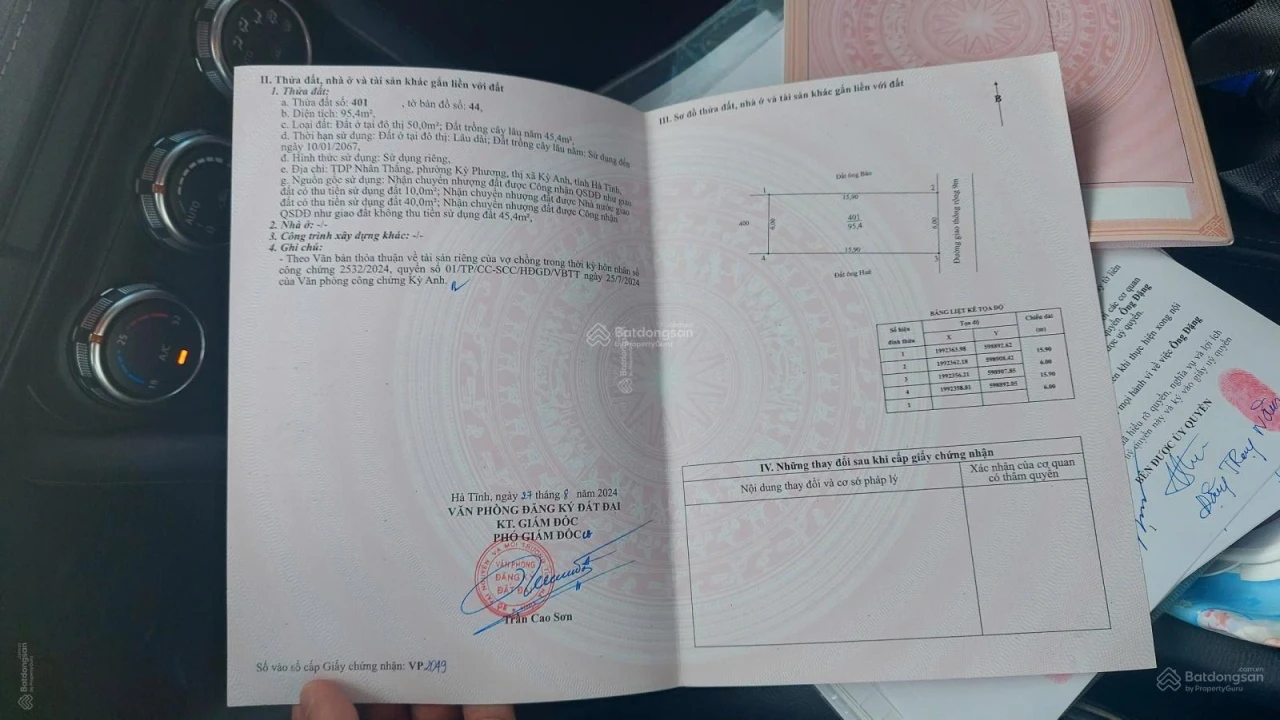 Bán lô đất đẹp Kỳ Phương, Kỳ Anh ngay quốc lộ 1a, đường nhựa ô tô tránh MT 6m chỉ hơn 600tr