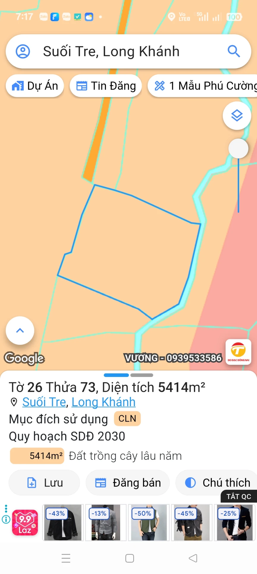 BÁN ĐẤT SUỐI TRE LONG KHÁNH - VỊ TRÍ VÀNG GẦN QL1A & CAO TỐC LONG THÀNH - SỔ SẴN SANG TÊN