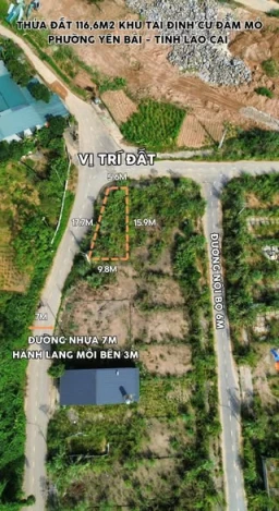 🆘 LÔ ĐẤT TÁI ĐỊNH CƯ ĐẦM MỎ 2 MẶT TIỀN Ở TRUNG TÂM Phường Yên Bái, tỉnh Lào Cai mới