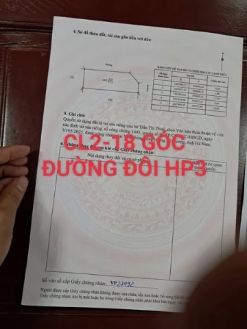 ❌❌KĐT HÀ PHƯƠNG 3 - TP. Phủ Lý - T. Hà Nam cũ đối diện KCN Thanh Liêm 1 lô góc trục chính đường đôi