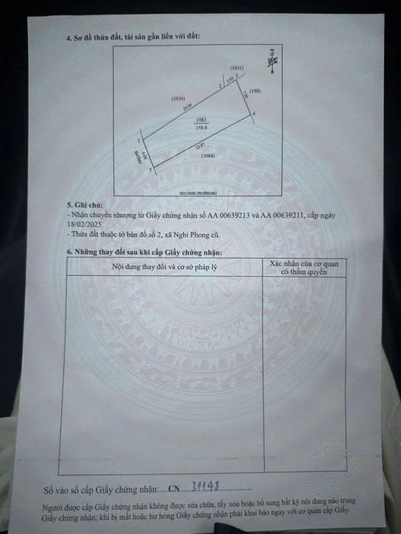 Bán lô đất đẹp xóm 2 Nghi Phong