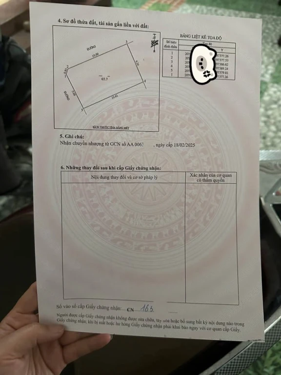 . Bán đất kèm nhà 2 tầng khối 3