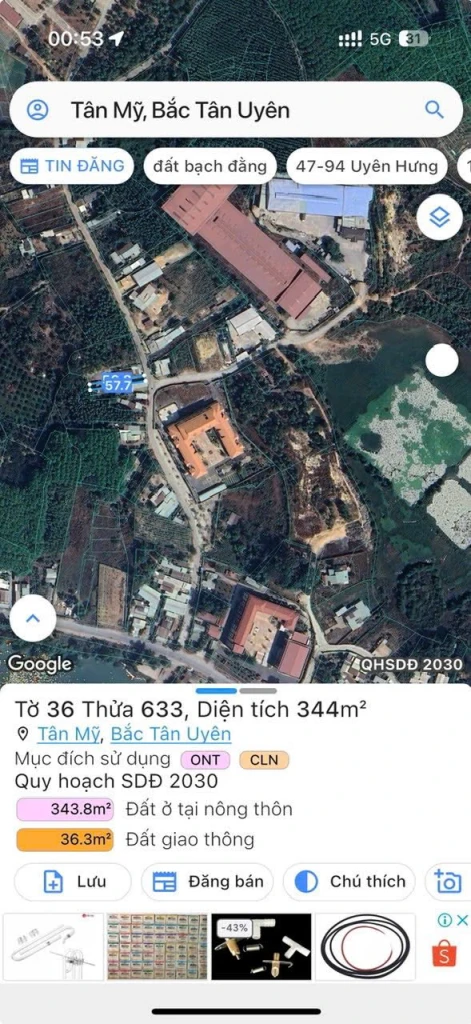 Chính chủ cần bán đất ngay KCN Bắc Tân Uyên ngay đường DT 746