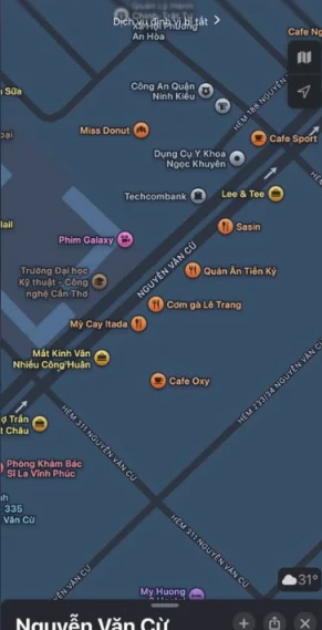 Bán nhà mặt tiền 1 trệt 2 lầu đường Nguyễn Văn Cừ , P. Cái Khế, Tp. Cần Thơ
