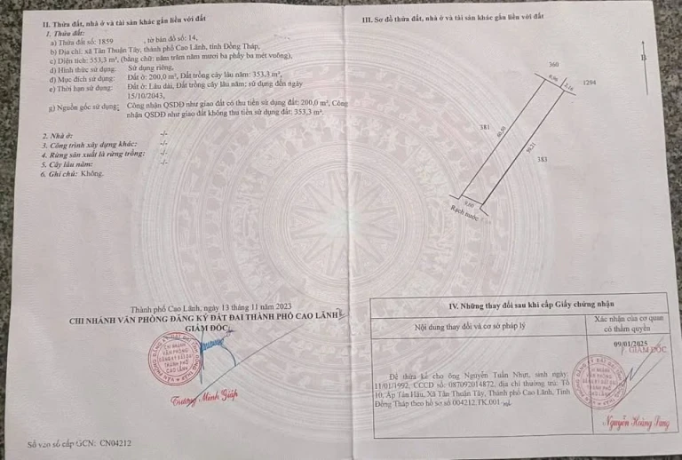 BÁN ĐẤT GIÁ RẺ – PHƯỜNG CAO LÃNH,
