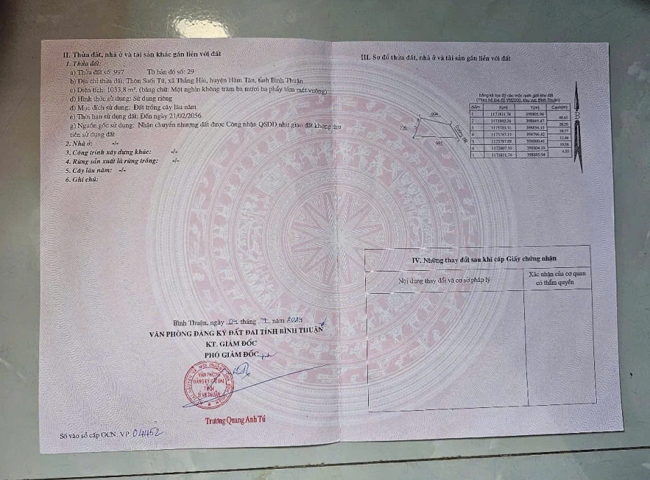 khả năng Đầu Tư Vàng: 1033m2 Đất Thổ Cư Quốc Lộ 55, Hàm Tân - Bình Thuận, Chỉ 1 Tỷ!
