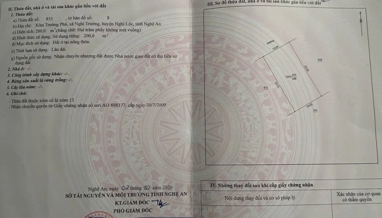Bán lô đất Nghi Trường chia đôi đẹp