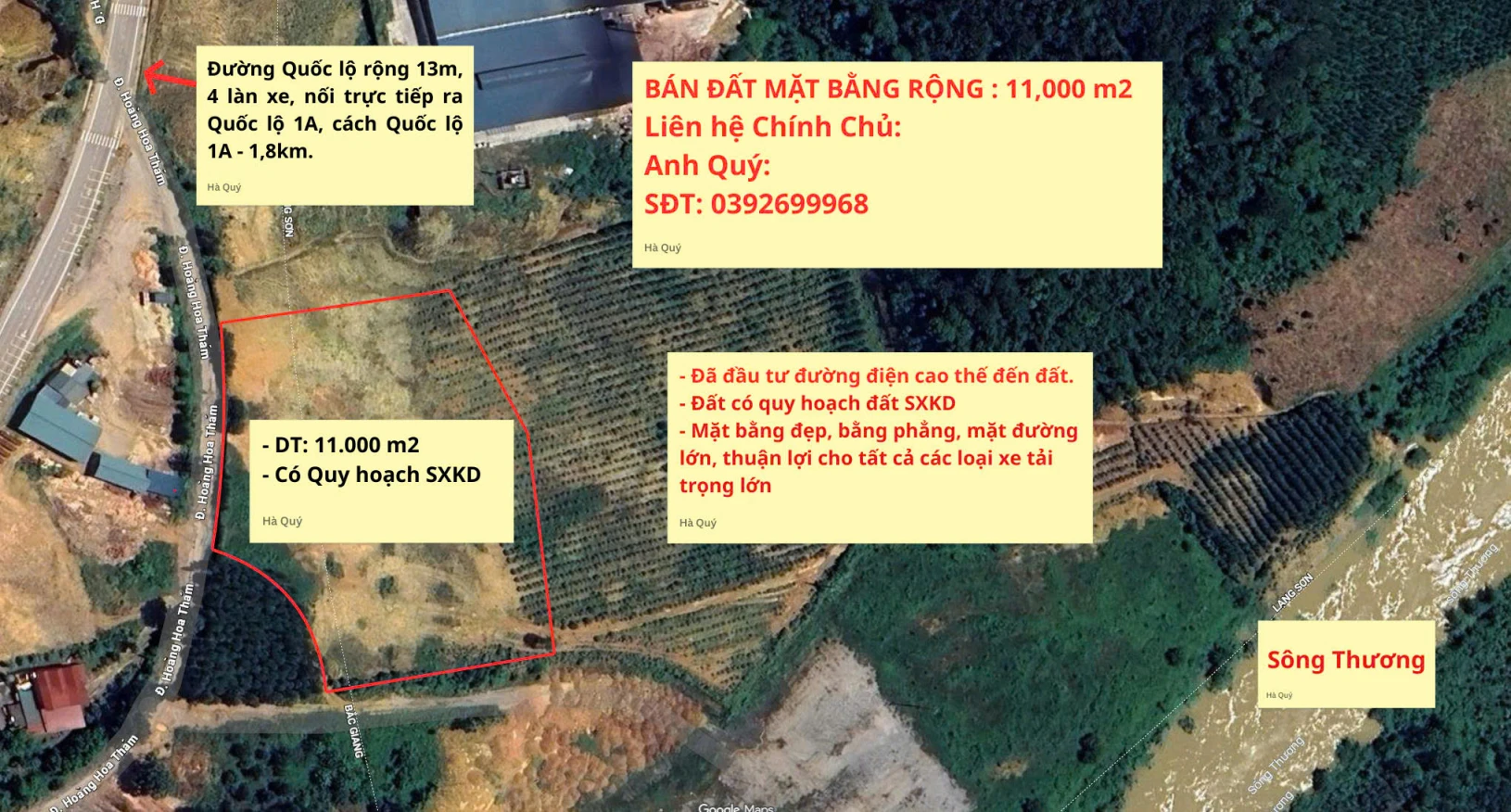 Bán Lô Đất Mặt Bằng 11.000m2 [ Chính Chủ ] Gần Quốc Lộ 1A, Có quy hoạch