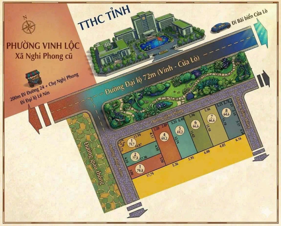 SỞ HỮU NGAY ĐẤT ĐẸP NGHI PHONG - Gần trung tâm hành chính nghi phong