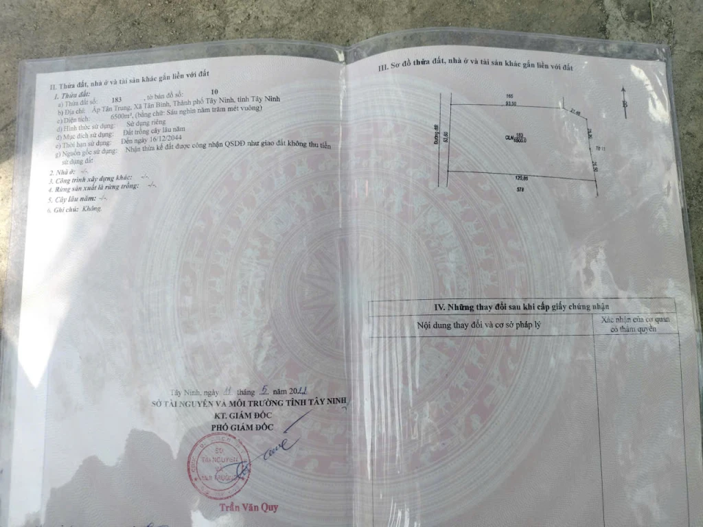 Cần bán đất trong TP Tây Ninh giá 9.6 tỷ