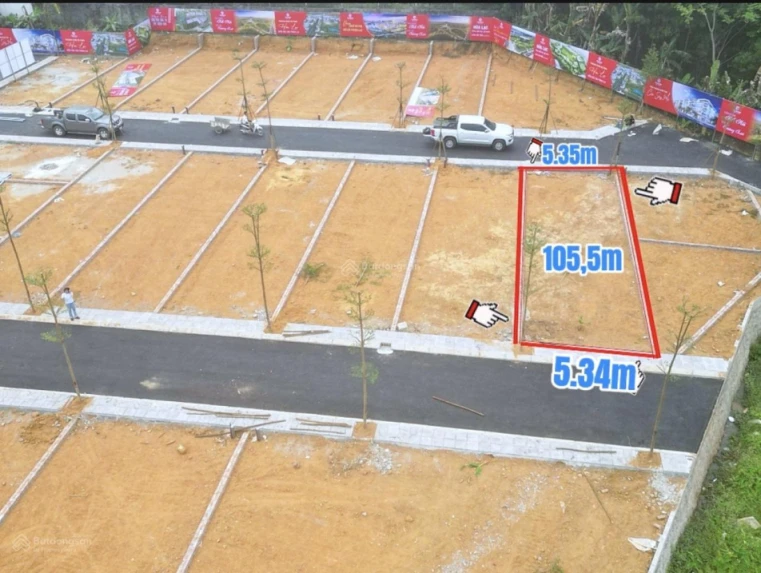 Cảnh báo - lô đất 2 mặt tiền siêu hiếm tại Hoà Lạc nằm sát QL21 - DT 105,5m2 full thổ cư, sẵn sổ