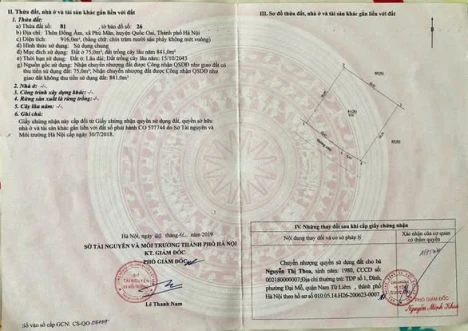 916m vuông như bánh chưng tại Phú Cát, Hà Nội (Phú Mãn cũ)
