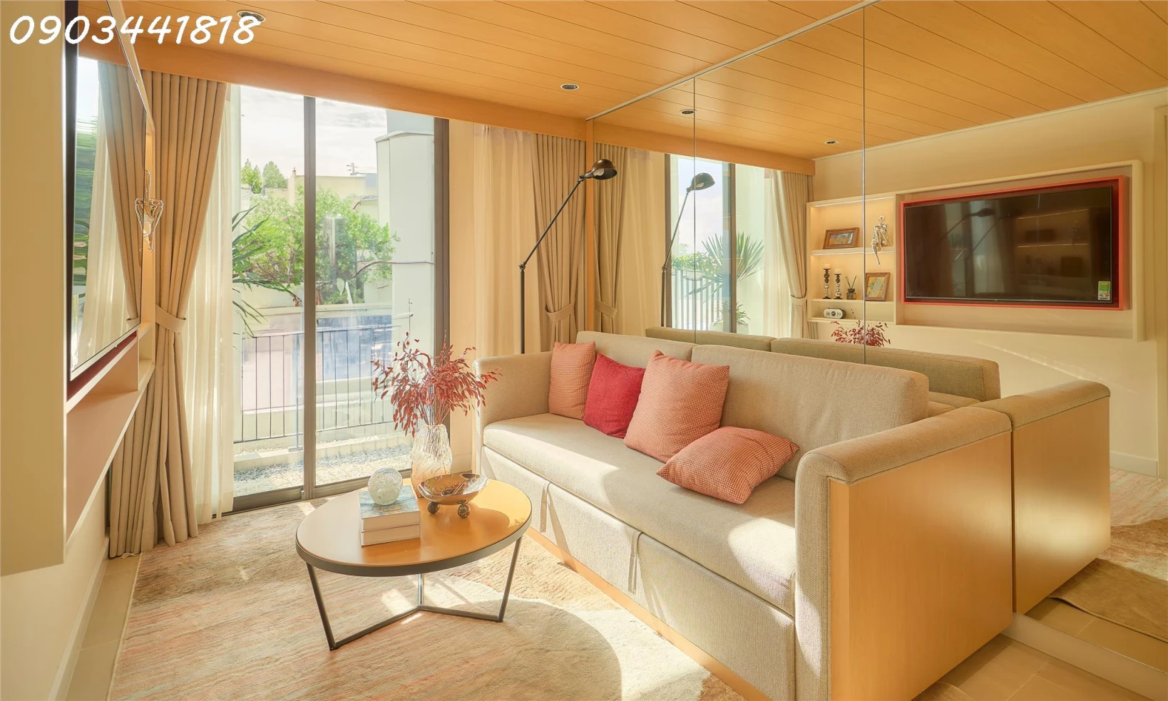 Cho thuê căn nhà 1PN + 1 Sun Urban City Hà Nam 45m² quy hoạch thông tầng, view hồ đẹp, full thiết kế bên trong