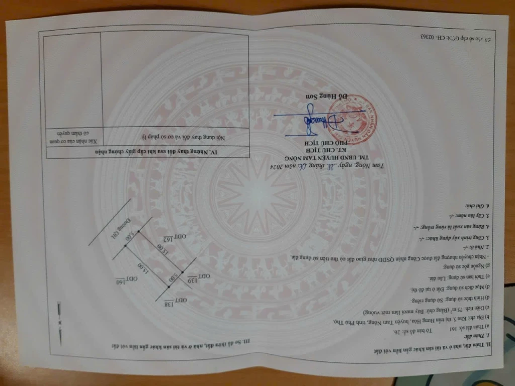 ĐẤT ĐẸP- GIÁ TỐT CHÍNH CHỦ CẦN BÁN NHANH LÔ ĐẤT TIỀM NĂNG TẠI Huyện Tam Nông, Phú Thọ