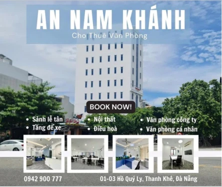 🌺CHO THUÊ VĂN PHÒNG CAO CẤP – TÒA NHÀ AN NAM KHÁNH số 01–03 Hồ Quý Ly, P. Thanh Khê, Đà Nẵng; 0942900777