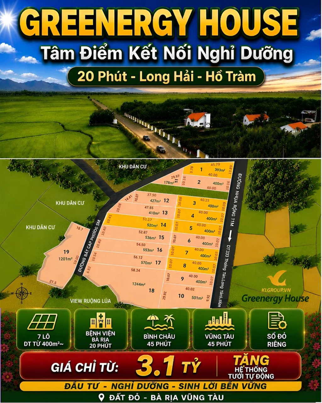 Bán lô đất đẹp tại Long Tân - Bà  Rịa Vũng Tàu thích hợp làm nhà vườn or khu nghỉ dưỡng