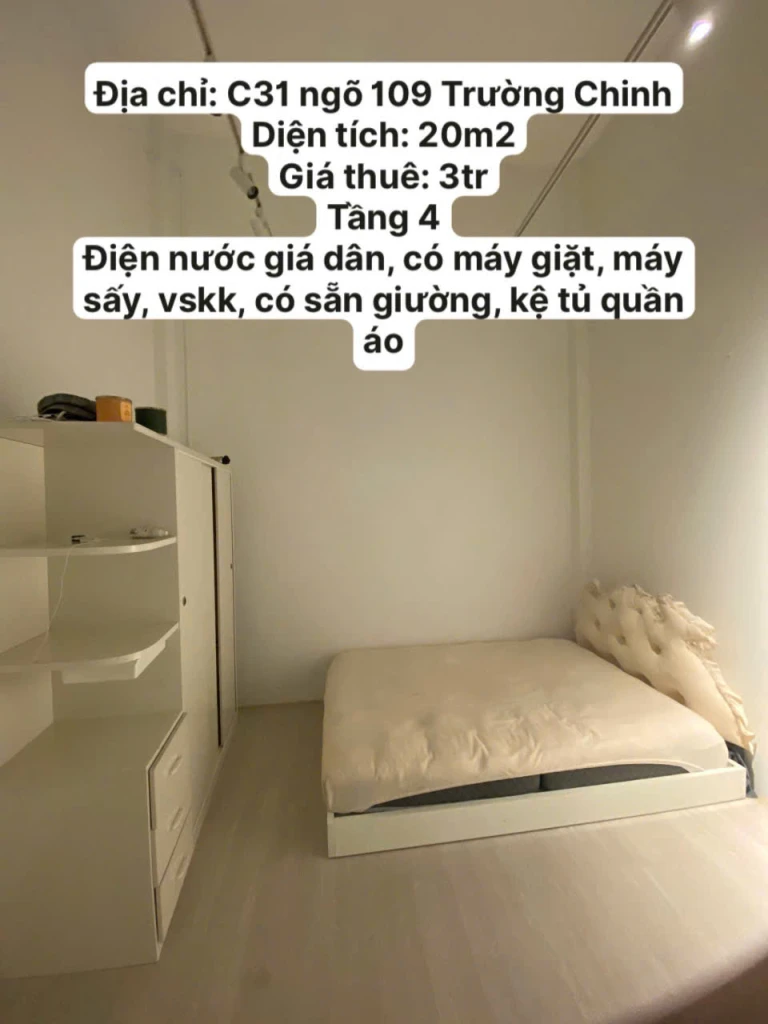 CHO THUÊ PHÒNG KẾT HỢP Ở , DẠY HỌC , STUDIO , LIVESTREAM TẠI TRƯỜNG CHINH, THANH XUÂN, HÀ NỘI
