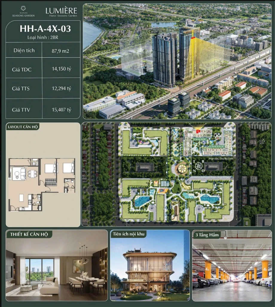 ✨ CĂN HỘ 2PN TẠI MASTERISE HANOI SEASONS GARDEN: LỰA CHỌN ĐẲNG CẤP GIỮA LÒNG HÀ NỘI