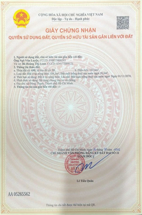 BÁN ĐẤT MẶT TIỀN ĐƯỜNG NHỰA 12M TẶNG MÓNG 4 TẤM CÓ SẴN 5x20m