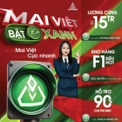  MAI VIỆT LAND – TÌM KIẾM CHIẾN BINH SALE BẤT ĐỘNG SẢN XUẤT SẮC NHẤT MIỀN BẮC!