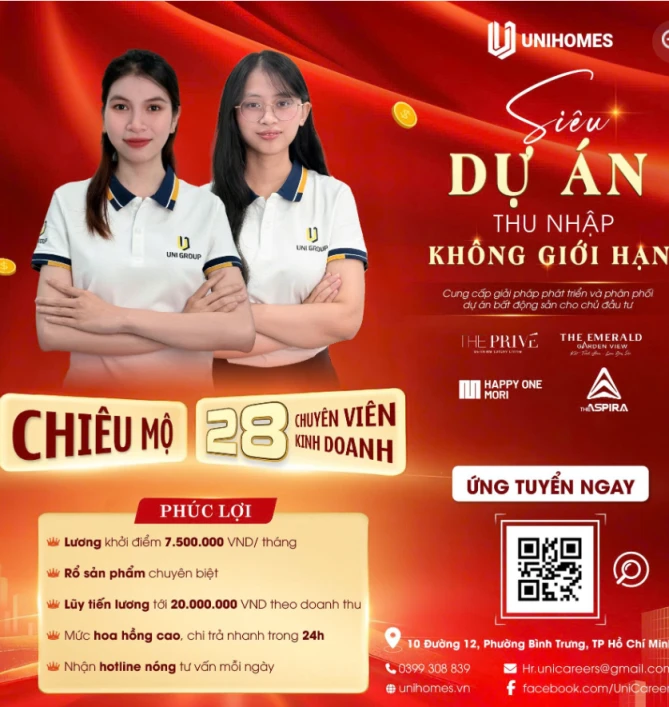 🌟 UNI HOMES TUYỂN DỤNG SALE BẤT ĐỘNG SẢN 🌟