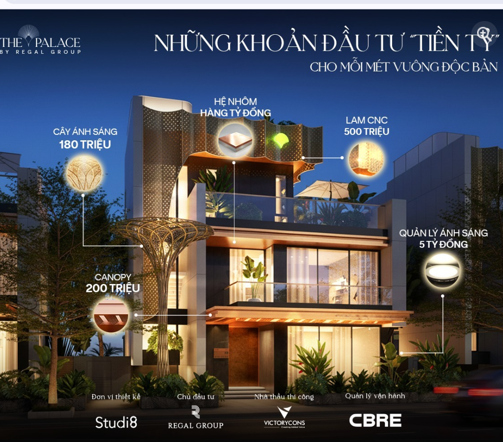 DINH THỰ THE PALACE - NHỮNG KHOẢN ĐẦU TƯ “TIỀN TỶ” CHO MỖI MÉT VUÔNG ĐỘC BẢN