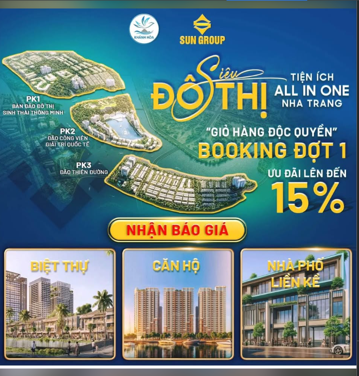 🌊 SIÊU ĐÔ THỊ ALL-IN-ONE NHA TRANG - 3 ĐẢO, 3 PHONG CÁCH SỐNG 🌊 🎯 CHƯA BAO GIỜ CÓ: 1 DỰ ÁN = 3 THÀNH PHỐ RIÊNG BIỆT