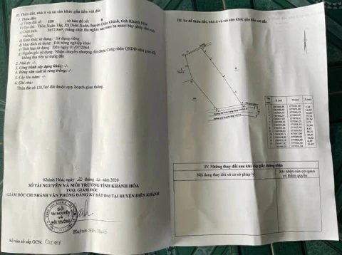 Cần bán gấp vườn keo 4 năm xã Diên Xuân, Diên Khánh, Khánh Hoà.
