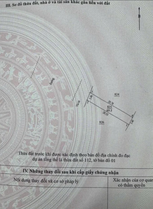 ĐẤT DỊCH VỤ DI TRẠCH - HOÀI ĐỨC. HÀ NỘI.  Diện tích 69m2, mặt tiền 3.4m, hướng Tây Bắc.