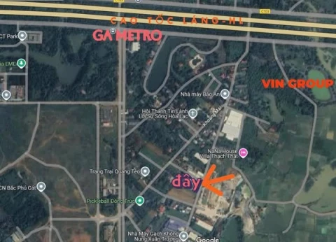 BÁN LÔ ĐẤT CLN DT 213M2 TẠI KHOANG MÁI ĐỒNG TRÚC, CÁCH ĐL THĂNG 600M, GẦN GA TUYẾN METRO SỐ 5, GIÁ 1XTR/M2