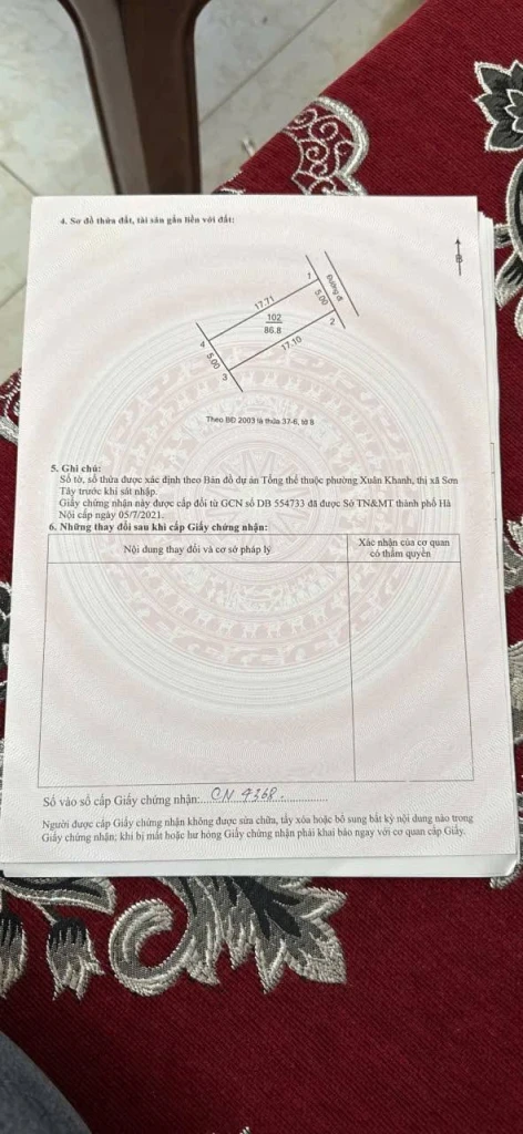 BÁN LÔ ĐẤT DT 86M2 GẦN KHU NHÀ MÁY THÔNG TIN M3, CÁCH TRƯỜNG TIỂU HỌC XUÂN KHANH 300M, GIÁ CHỈ 1,3X TỶ