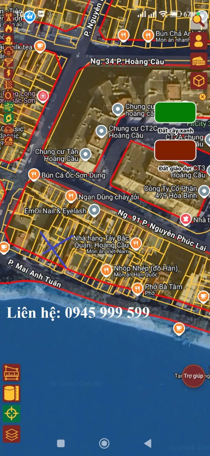 Bán mặt hồ Hoàng Cầu Đống Đa Hà Nội 75 tỷ Mặt tiền 8m nở hậu tổng DT 126m2