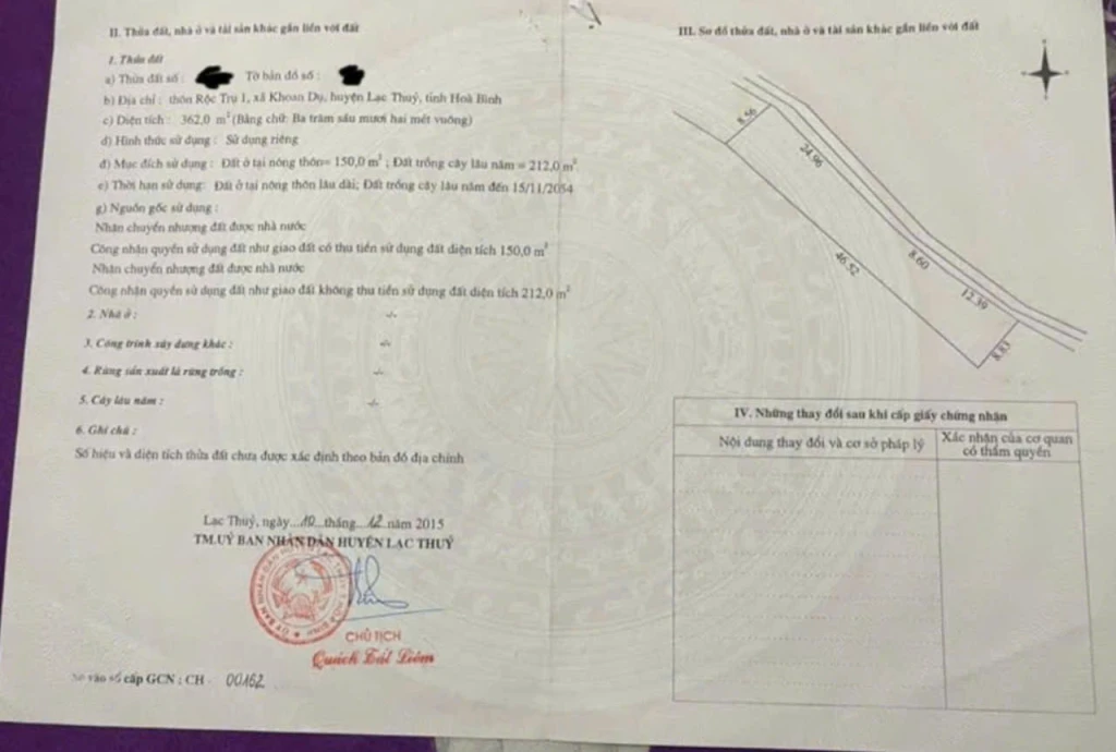 Bán 450m2 Đất Chính Chủ Tại Thôn Rộc Trụ I, Xã Khoan Dụ, Huyện Lạc Thủy, Hòa Bình