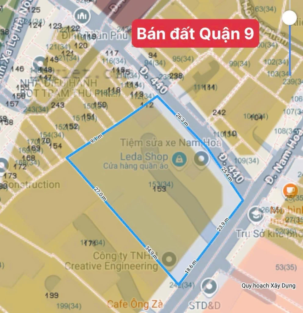 hàng siêu hiềm 2200m2 đất Chuyển nhượng lô đất góc 2MT Đường Nam Hoà , phước long A , Q9