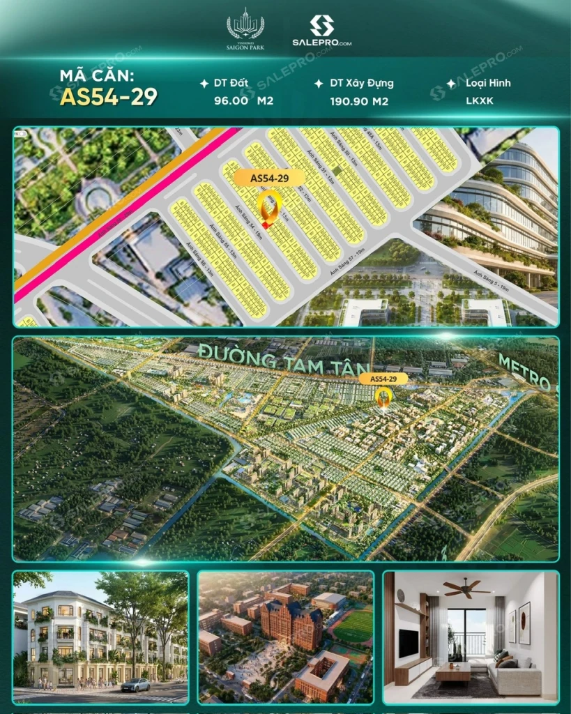 Kính gửi Anh/Chị thông tin căn🔹 Mã căn: AS54-29 CĂN XẼ KHE VINHOMES HỐC MÔN