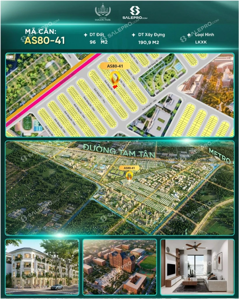 Kính gửi Anh/Chị thông tin căn:🔹 Mã căn: AS80-41 NHÀ PHỐ XẼ KHE VINHOMÉS HỐC MÔN