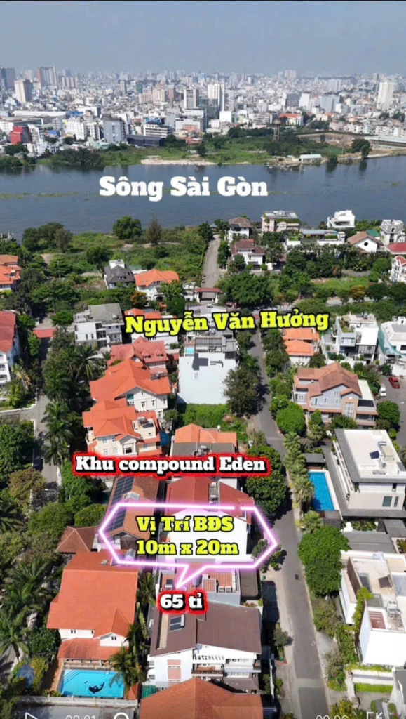 Bán Kín Khuôn Đất Đẹp Khu Vip Compound Eden nguyễn văn hưỡng ,Thảo Điền - Quận 2
