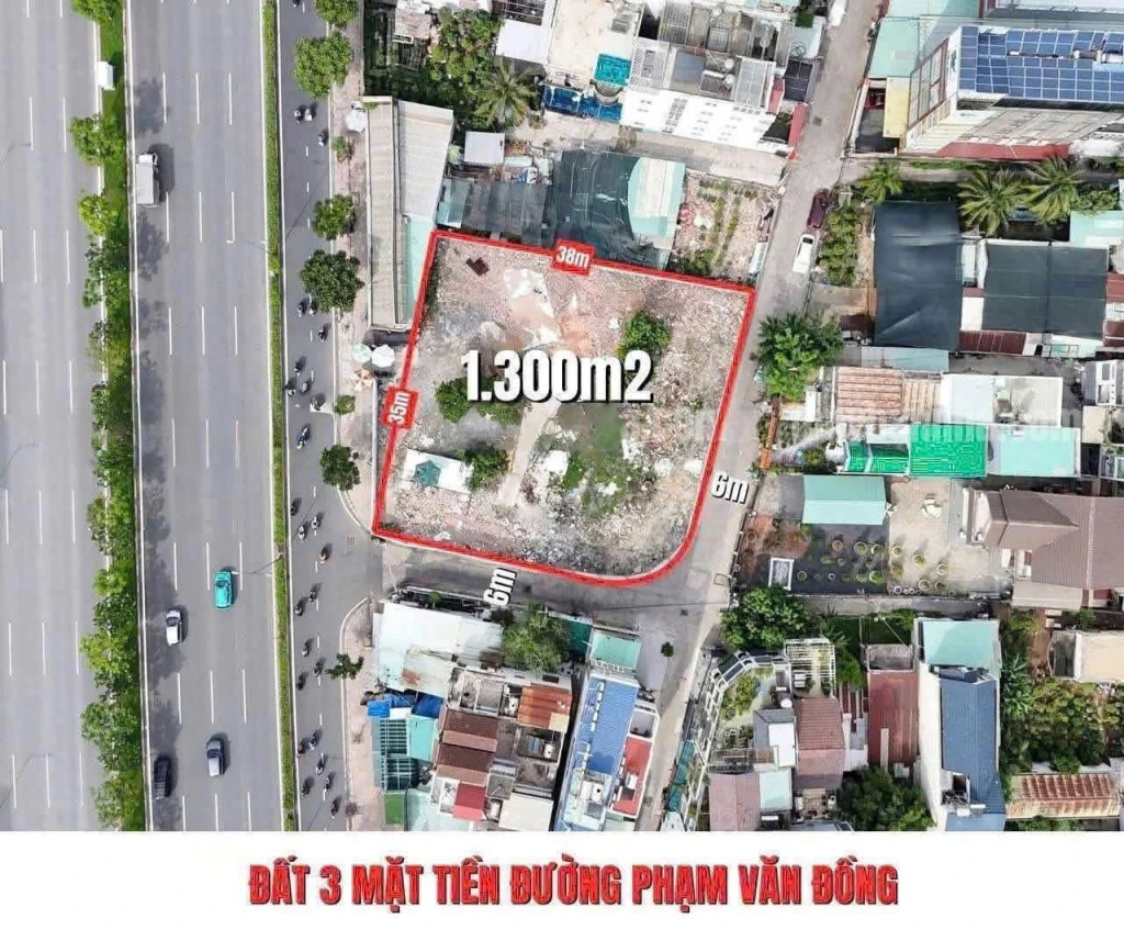 Bán Lô Đất GÓC 3 MẶT TIỀN Đường PHẠM VĂN ĐỒNG Phường Hiệp Bình Chánh Tp THỦ ĐỨC