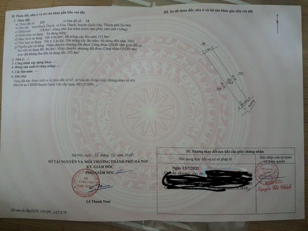 SỐC: BÁN LÔ ĐẤT 218M² TẠI BẠCH THẠCH – PHÚ CÁT – GIÁ CHỈ HƠN 2 TỶ