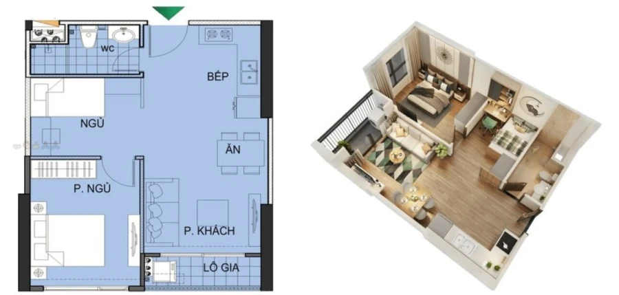 1n+ tầng trung giá 3,2 tỷ Lh em 0986648564.