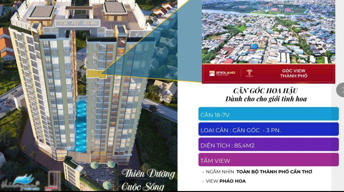 CĂN GÓC HOA HẬU – TẦM VIEW ĐẮT GIÁ NHẤT MARINA THIÊN QUÂN