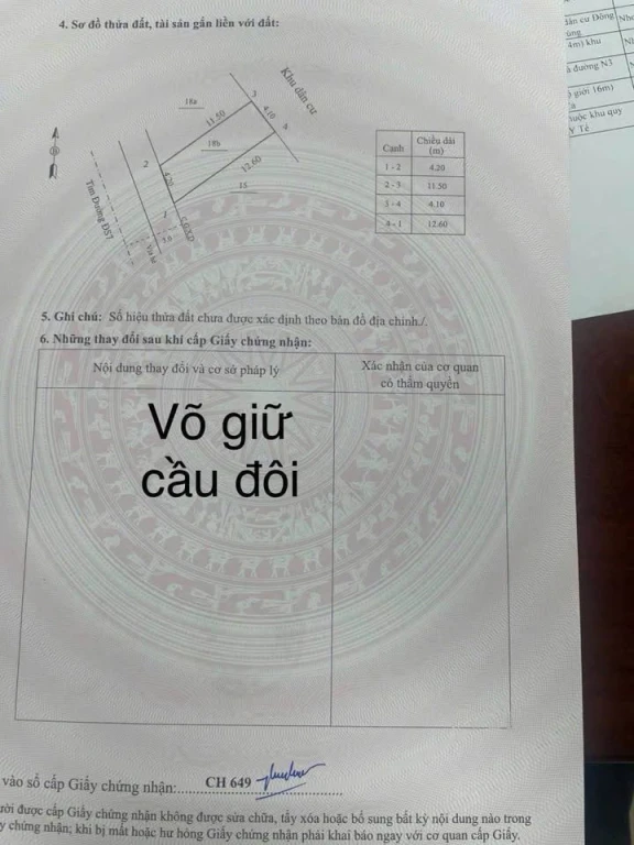 BÁN LÔ ĐẤT MẶT TIỀN VÕ GIỮ – GẦN SÔNG, THOÁNG MÁT