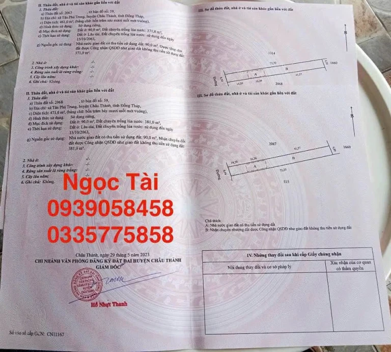 Giá : 330tr / 1 nền Bớt Giấy Tờ