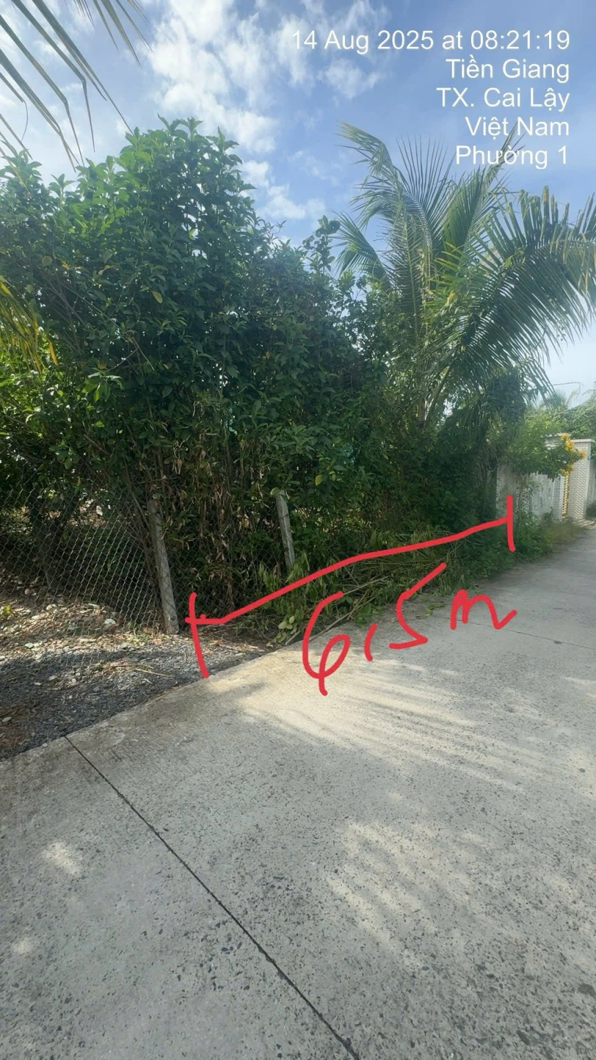 Bán nền mặt tiền đường đan 3m, cách đường Cao Đăng Chiếm khoảng 150m