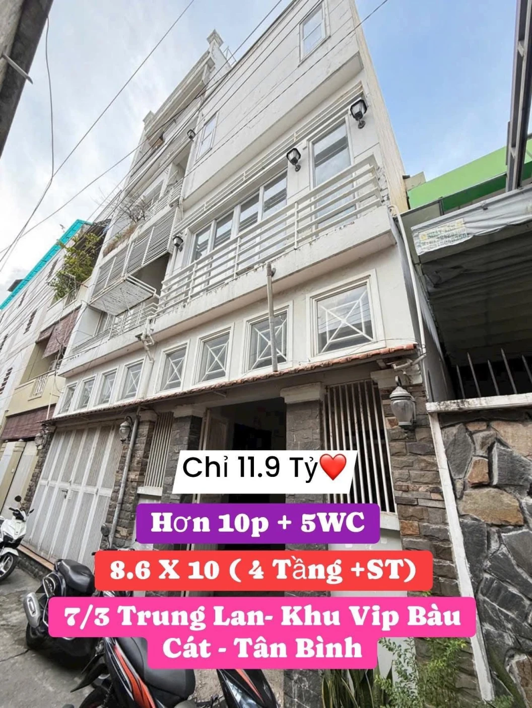 Bán Nhà Hẻm Xe Hơi 7/3 Trung Lang, P12, Tân Bình